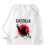 PRINTFASHION Catzilla - Sportzsák, Tornazsák - Fehér