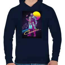 PRINTFASHION Caustic Retro - Apex Legends - Férfi kapucnis pulóver - Sötétkék
