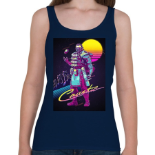 PRINTFASHION Caustic Retro - Apex Legends - Női atléta - Sötétkék női trikó