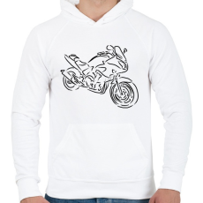 PRINTFASHION cbf1000 - Férfi kapucnis pulóver - Fehér