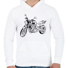 PRINTFASHION cbf500 - Férfi kapucnis pulóver - Fehér