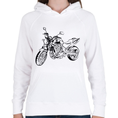 PRINTFASHION cbf500 - Női kapucnis pulóver - Fehér