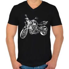 PRINTFASHION cbf500v - Férfi V-nyakú póló - Fekete férfi póló