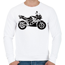 PRINTFASHION cbr125 - Férfi pulóver - Fehér férfi pulóver, kardigán