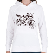 PRINTFASHION cbr600rr fekete - Női kapucnis pulóver - Fehér női pulóver, kardigán