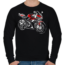 PRINTFASHION cbr600rr pirosfehér - Férfi pulóver - Fekete férfi pulóver, kardigán