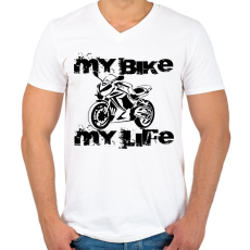 PRINTFASHION cbr650rf - Férfi V-nyakú póló - Fehér