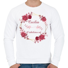 PRINTFASHION Cecília - Férfi pulóver - Fehér