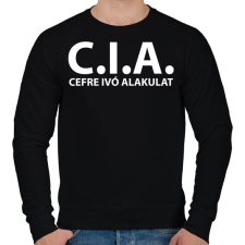 PRINTFASHION Cefre ivó alakulat fehér - Férfi pulóver - Fekete férfi pulóver, kardigán