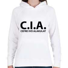 PRINTFASHION Cefre ivó alakulat fekete - Női kapucnis pulóver - Fehér női pulóver, kardigán