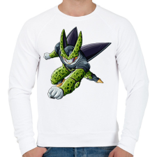 PRINTFASHION Cell - Férfi pulóver - Fehér férfi pulóver, kardigán