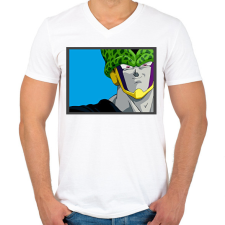 PRINTFASHION Cell - Férfi V-nyakú póló - Fehér férfi póló