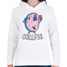 PRINTFASHION Cellfie - Női kapucnis pulóver - Fehér