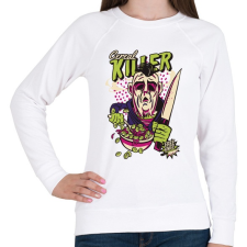 PRINTFASHION Cereal killer - gasztro horror - Női pulóver - Fehér női pulóver, kardigán