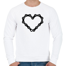 PRINTFASHION Chain heart - Férfi pulóver - Fehér férfi pulóver, kardigán