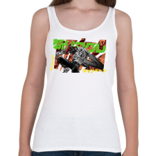PRINTFASHION Chainsaw Man - Női atléta - Fehér női trikó