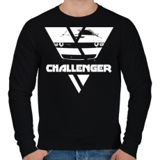 PRINTFASHION Challenger Triangle - Férfi pulóver - Fekete