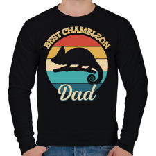 PRINTFASHION Chameleon Dad - Férfi pulóver - Fekete férfi pulóver, kardigán
