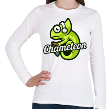 PRINTFASHION Chameleon - Női hosszú ujjú póló - Fehér női póló