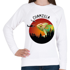 PRINTFASHION Chamzilla - Női pulóver - Fehér női pulóver, kardigán