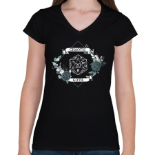 PRINTFASHION Chaotic Goth - Női V-nyakú póló - Fekete női póló