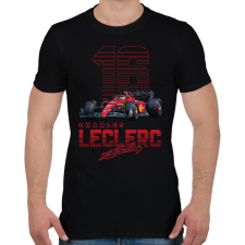 PRINTFASHION Charles Leclerc - Férfi póló - Fekete férfi póló