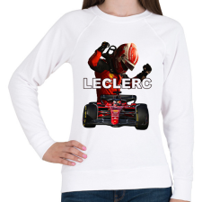 PRINTFASHION Charles Leclerc - Női pulóver - Fehér női pulóver, kardigán