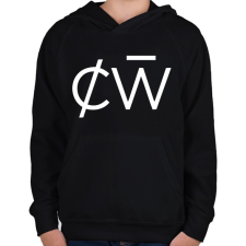 PRINTFASHION Charlotte de Witte - Gyerek kapucnis pulóver - Fekete gyerek pulóver, kardigán