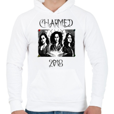 PRINTFASHION CHARMED 2018 draw - Férfi kapucnis pulóver - Fehér férfi pulóver, kardigán