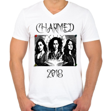 PRINTFASHION CHARMED 2018 draw - Férfi V-nyakú póló - Fehér férfi póló