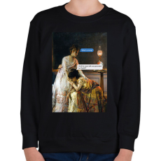 PRINTFASHION ChatGPT paródia - Gyerek pulóver - Fekete