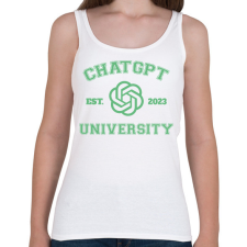 PRINTFASHION ChatGPT university - Női atléta - Fehér női trikó