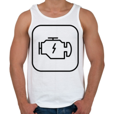 PRINTFASHION Check Engine - Férfi atléta - Fehér