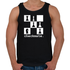 PRINTFASHION Checkmate. - Férfi atléta - Fekete atléta, trikó