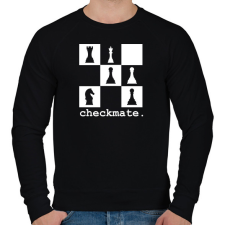 PRINTFASHION Checkmate. - Férfi pulóver - Fekete férfi pulóver, kardigán