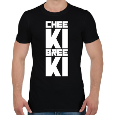 PRINTFASHION Cheeki Breeki - Férfi póló - Fekete férfi póló