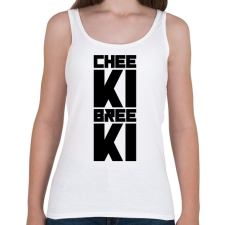 PRINTFASHION Cheeki Breeki - Női atléta - Fehér női trikó