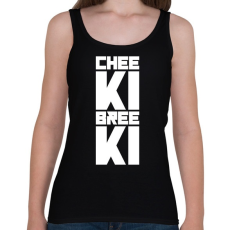 PRINTFASHION Cheeki Breeki - Női atléta - Fekete