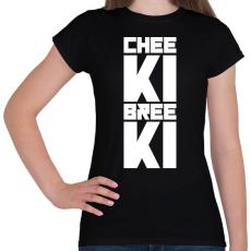 PRINTFASHION Cheeki Breeki - Női póló - Fekete