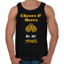 PRINTFASHION CHEERS AND BEERS 50 YEARS - Férfi atléta - Fekete atléta, trikó