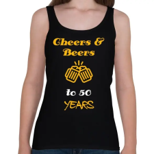 PRINTFASHION CHEERS AND BEERS 50 YEARS - Női atléta - Fekete női trikó