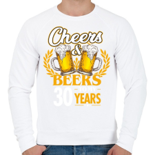 PRINTFASHION Cheers & Beers - 30 - Férfi pulóver - Fehér férfi pulóver, kardigán