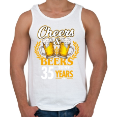 PRINTFASHION Cheers & Beers - 35 - Férfi atléta - Fehér