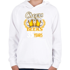 PRINTFASHION Cheers & Beers - 35 - Gyerek kapucnis pulóver - Fehér gyerek pulóver, kardigán