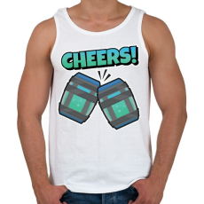 PRINTFASHION Cheers! Fortnite Chug Jug - Férfi atléta - Fehér