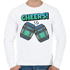 PRINTFASHION Cheers! Fortnite Chug Jug - Férfi pulóver - Fehér