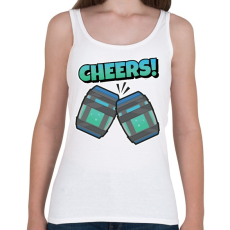 PRINTFASHION Cheers! Fortnite Chug Jug - Női atléta - Fehér