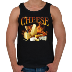 PRINTFASHION Cheese - Férfi atléta - Fekete