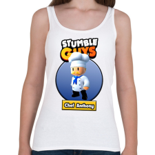 PRINTFASHION Chef Anthony - Női atléta - Fehér női trikó