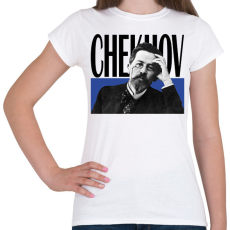 PRINTFASHION Chekhov - Önarckép - Női póló - Fehér